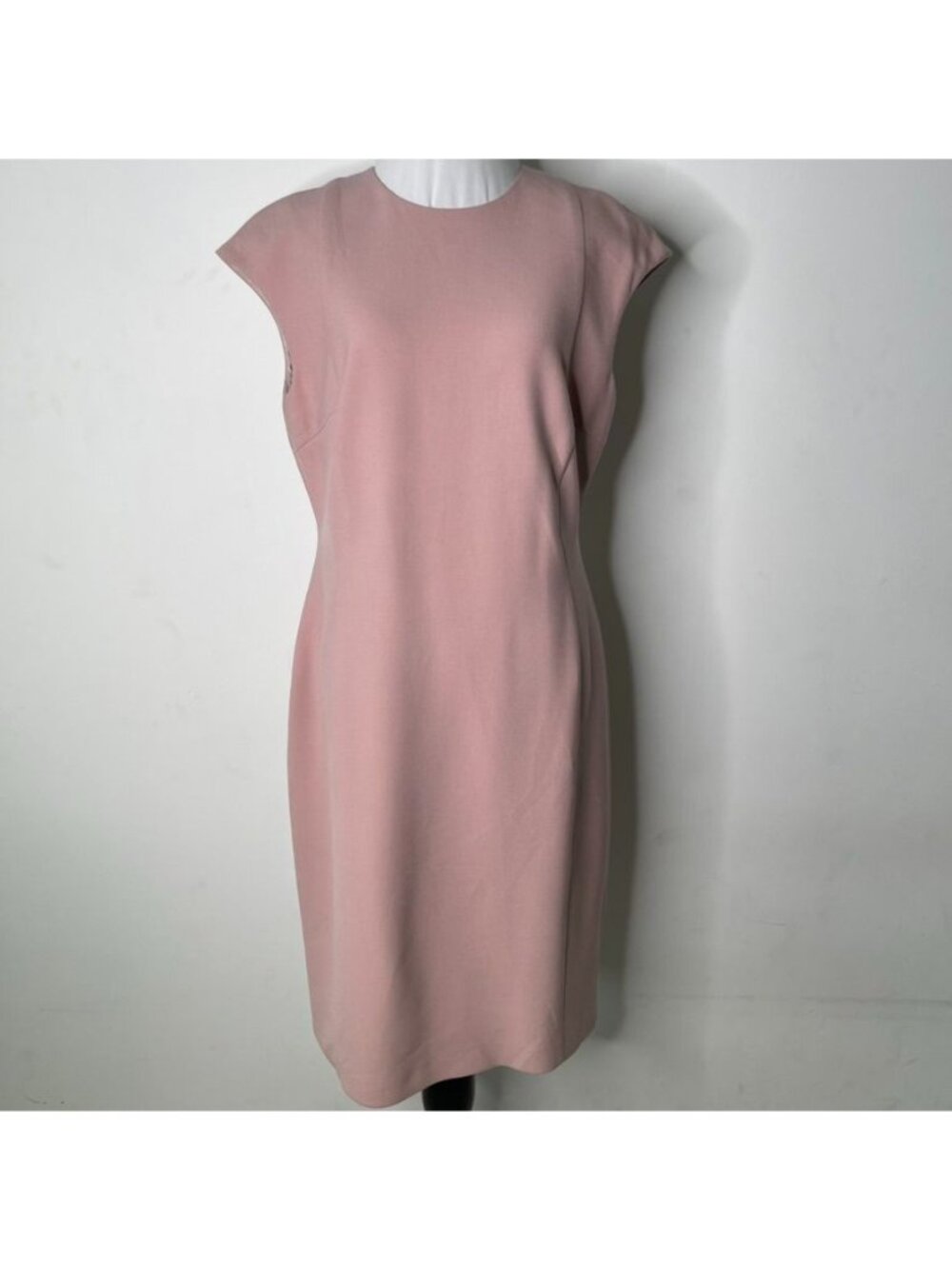 LK Bennett Laurela Pink Cap Sleeve Sheath Dress Size 8 Work Wear Wedding Guest